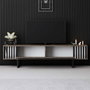 Hanah Home Soporte para TV Chrome Line - Nogal y Negro